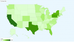 This Website's Vistors From Around the US this year