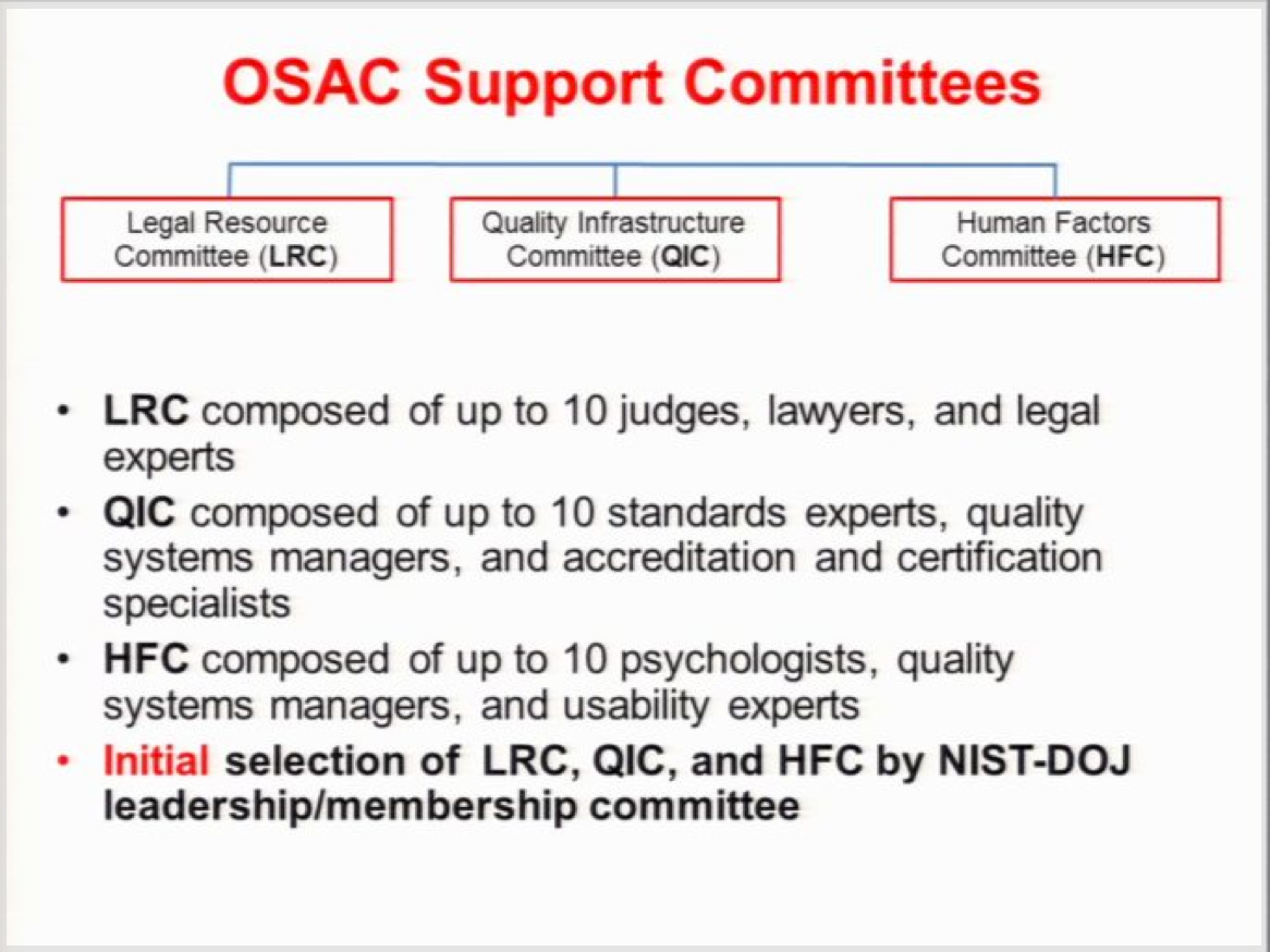 OSAC support committees